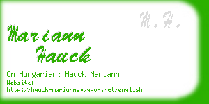 mariann hauck business card